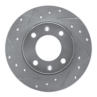 R1 Concepts R1 89-91 Peugeot 405 Rear Left Drilled & Slotted Silver Brake Rotor