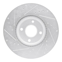 R1 Concepts R1 18-22 Ford Ecosport Front Right Drilled & Slotted Silver Brake Rotor