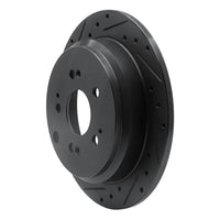 R1 Concepts R1 05-10 Honda Odyssey Rear Left Drilled & Slotted Black Brake Rotor