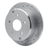 R1 Concepts R1 04-04 Pontiac GTO Rear Left Drilled & Slotted Silver Brake Rotor
