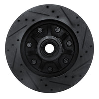 R1 Concepts R1 97-02 Ford F-250 2WD (Excl Super Duty) Front Left Drilled & Slotted Black Brake Rotor