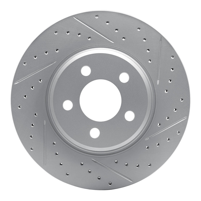 R1 Concepts R1 08-12 Jeep J8 Front Right Drilled & Slotted Geo-Carbon Rotor