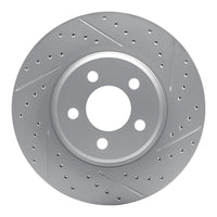 R1 Concepts R1 08-12 Jeep J8 Front Right Drilled & Slotted Geo-Carbon Rotor