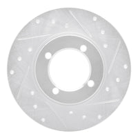R1 Concepts R1 67-74 Opel Manta Front Right Drilled & Slotted Silver Brake Rotor