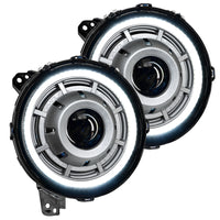 ORACLE Lighting Oracle Oculus Bi-LED Projector Headlights for Jeep JL/Gladiator JT Satin Silver 5500K