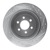 R1 Concepts R1 03-04 Dodge DAKOTA RWD Rear Left Drilled & Slotted Silver Brake Rotor