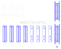 King Engine Bearings Subaru Fa20/Toyota 4U-Gse (Size +0.25mm) Main Bearing Set
