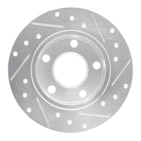 R1 Concepts R1 98-01 Audi A6 Quattro Rear Left Drilled & Slotted Silver Brake Rotor