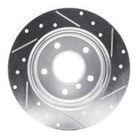 R1 Concepts R1 03-06 BMW Z4 Rear Left Drilled & Slotted Silver Brake Rotor