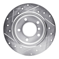 R1 Concepts R1 91-99 BMW 323I Rear Right Drilled & Slotted Silver Brake Rotor