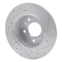 R1 Concepts R1 78-81 BMW 733I Rear Left Drilled & Slotted Silver Brake Rotor