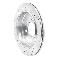 R1 Concepts R1 07-17 Ford Expedition Rear Right Drilled & Slotted Silver Brake Rotor