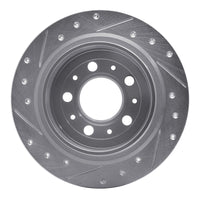 R1 Concepts R1 97-98 Volvo V90 Rear Right Drilled & Slotted Silver Brake Rotor