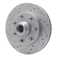 R1 Concepts R1 97-02 Ford F-150 RWD Front Left Drilled & Slotted Silver Brake Rotor