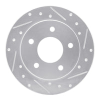 R1 Concepts R1 86-92 Buick Reatta Rear Right Drilled & Slotted Silver Brake Rotor