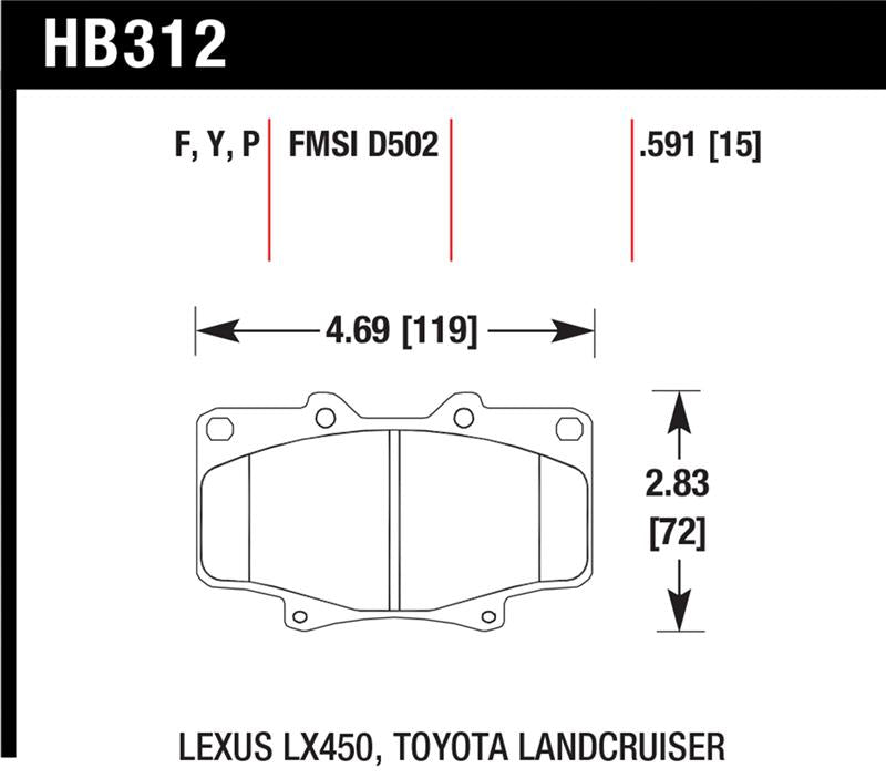 Hawk Performance Hawk LTS Street Brake Pads