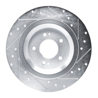 R1 Concepts R1 22-25 Hyundai Ioniq 6 Rear Left Drilled & Slotted Silver Brake Rotor