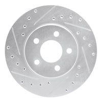 R1 Concepts R1 95-00 Chrysler SEBRING Front Left Drilled & Slotted Silver Brake Rotor