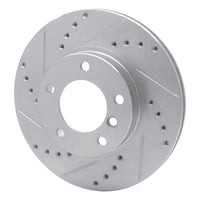 R1 Concepts R1 91-06 BMW 323I Front Left Drilled & Slotted Silver Brake Rotor