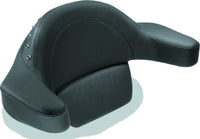 Mustang Motorcycle Mustang 93-13 Harley FL Touring Extended Arm Wrap Passenger w/Blk Pearl Studs - Black