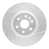 R1 Concepts R1 10-16 Cadillac SRX Front Right Drilled & Slotted Silver Brake Rotor