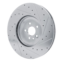 R1 Concepts R1 21-25 Jaguar F-Pace Front Left Drilled & Slotted Silver Brake Rotor