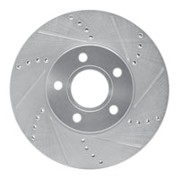 R1 Concepts R1 12-18 Ford C-MAX Front Right Drilled & Slotted Silver Brake Rotor