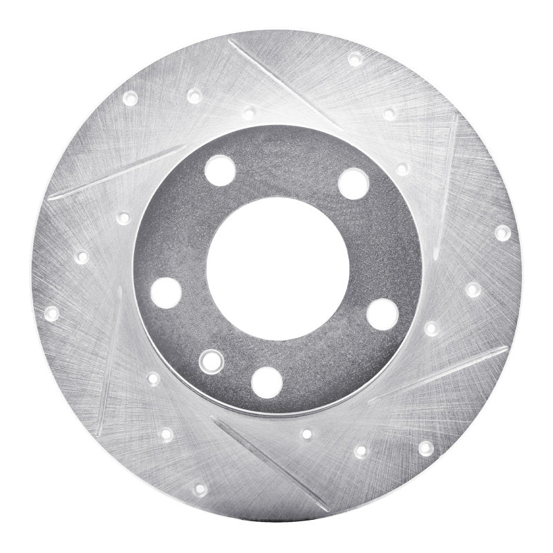 R1 Concepts R1 76-76 BMW 530I Front Right Drilled & Slotted Silver Brake Rotor
