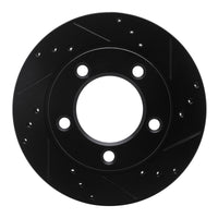 R1 Concepts R1 76-93 Ford F-150 4WD Front Right Drilled & Slotted Black Brake Rotor