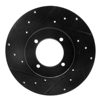 R1 Concepts R1 74-78 Nissan 260Z Front Left Drilled & Slotted Black Brake Rotor