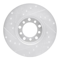 R1 Concepts R1 68-76 Mercedes-Benz 220 Front Right Drilled & Slotted Silver Brake Rotor