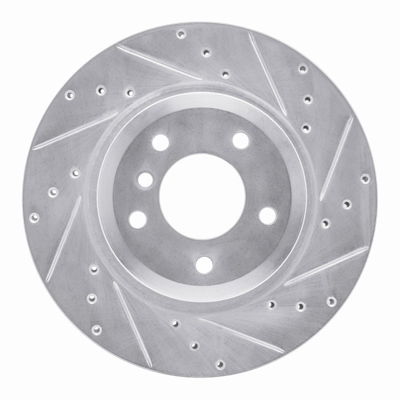 R1 Concepts R1 11-16 BMW Z4 Rear Right Drilled & Slotted Silver Brake Rotor