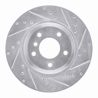 R1 Concepts R1 11-16 BMW Z4 Rear Right Drilled & Slotted Silver Brake Rotor