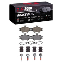 DFC 02-10 Nissan Platina (Mexico) Front 3000 Semi-Metallic Brake Pads and Hardware Kit