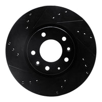R1 Concepts R1 06-13 Ford Fusion Front Left Drilled & Slotted Black Brake Rotor