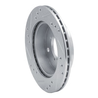 R1 Concepts R1 89-01 Chevrolet Metro Front Right Drilled & Slotted Silver Brake Rotor