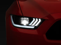 Raxiom 15-17 Ford Mustang GT350 GT500 LED Projector Headlights- Black Housing (Clear Lens)