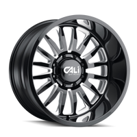 Cali Off-Road 9110 Summit 22x12 / 8x170 BP / -51mm Offset / 125.2mm Hub Gloss Black Milled Wheel
