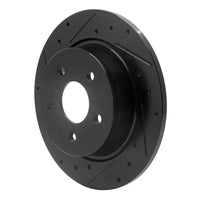 R1 Concepts R1 07-14 Suzuki SX4 CrossOVER Rear Left Drilled & Slotted Black Brake Rotor