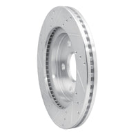 R1 Concepts R1 08-12 Jeep J8 Front Right Drilled & Slotted Silver Brake Rotor