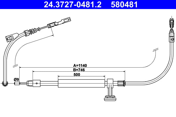 BOSCH 1987477554 Parking Brake Cable Pull