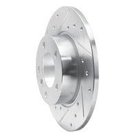 R1 Concepts R1 95-98 BMW 318TI Front Left Drilled & Slotted Silver Brake Rotor