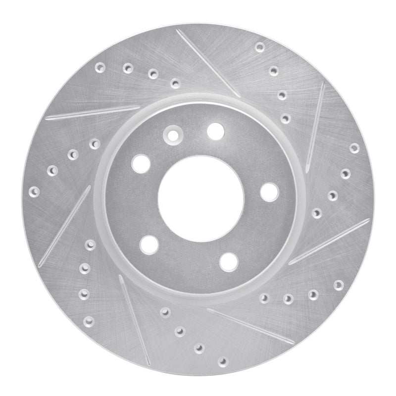 R1 Concepts R1 11-25 Buick Encore GX Front Right Drilled & Slotted Silver Brake Rotor