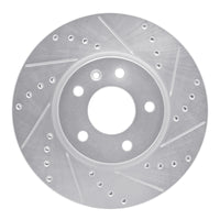 R1 Concepts R1 11-25 Buick Encore GX Front Right Drilled & Slotted Silver Brake Rotor
