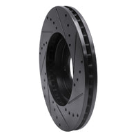 R1 Concepts R1 99-04 Acura RL Front Left Drilled & Slotted Black Brake Rotor