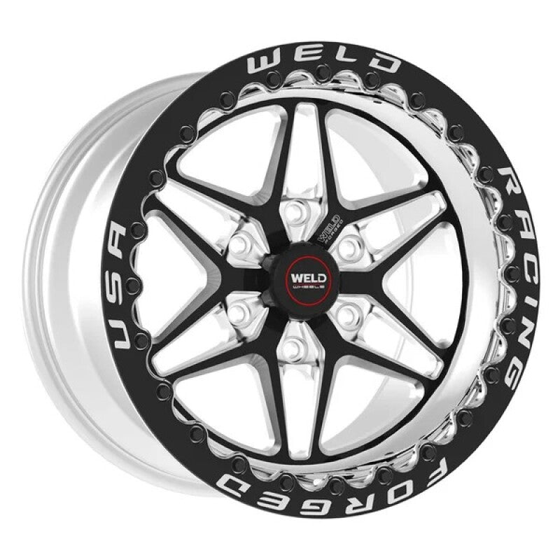 Weld RT-S S81 15x11 / 5x115 BP / 6.5in BS Black Wheel - Black Single Beadlock MT