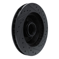 R1 Concepts R1 74-84 Chrysler Imperial Front Left Drilled & Slotted Black Brake Rotor