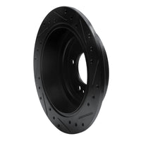 R1 Concepts R1 04-06 Kia AMANTI Rear Left Drilled & Slotted Black Brake Rotor