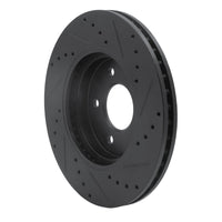 R1 Concepts R1 05-12 Ford Escape Front Left Drilled & Slotted Black Brake Rotor