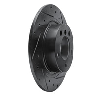 R1 Concepts R1 2013-2016 Mini Cooper Countryman Rear Right Drilled & Slotted Black Brake Rotor
